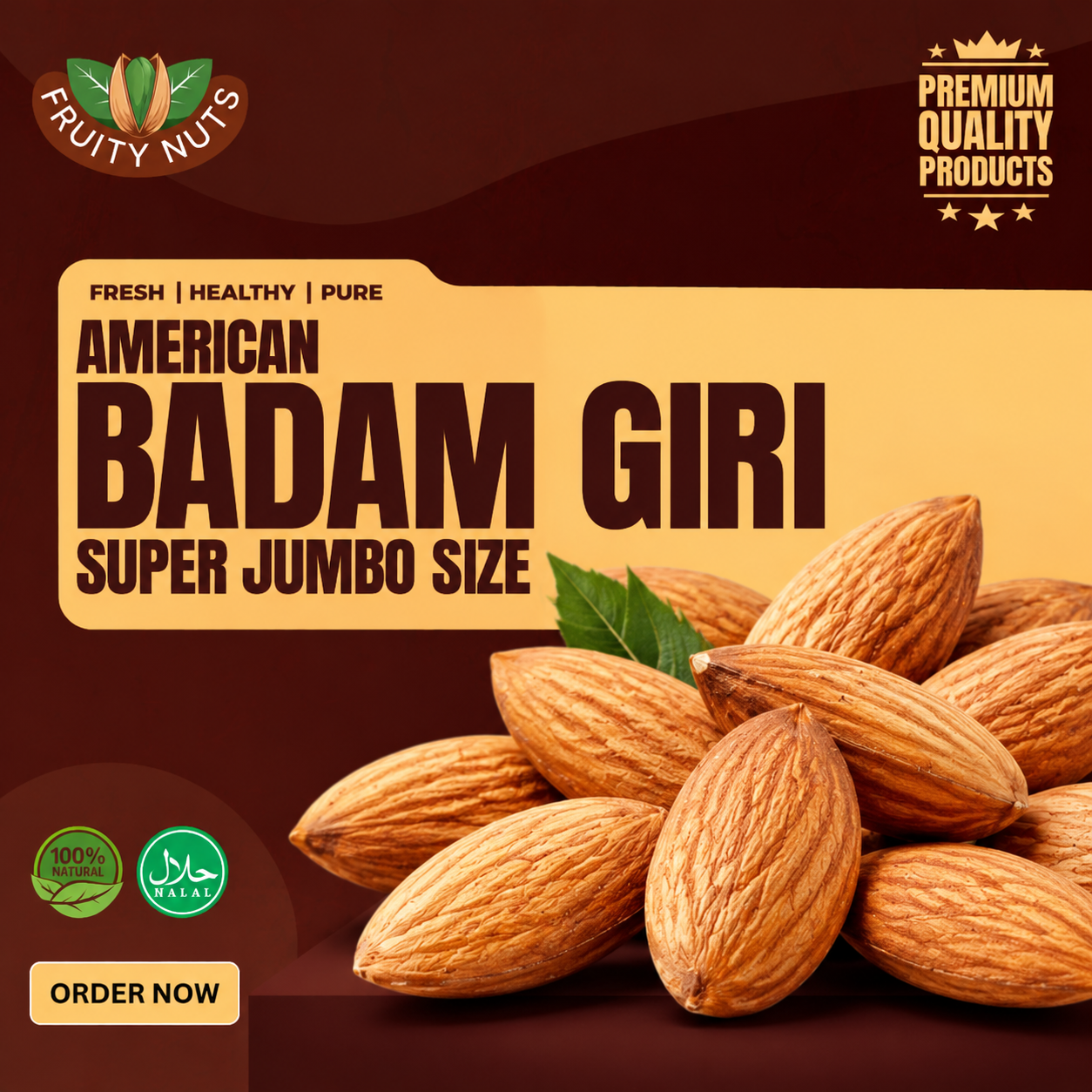 American Badam Giri (Super Jambo Size) (مغز بادام امریکن)