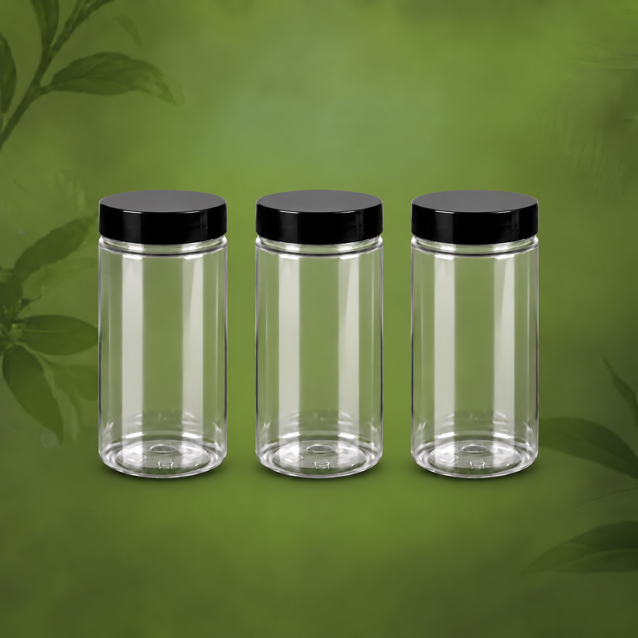 Transparent Jar (مضبوط پلاسٹک کے گول جار)