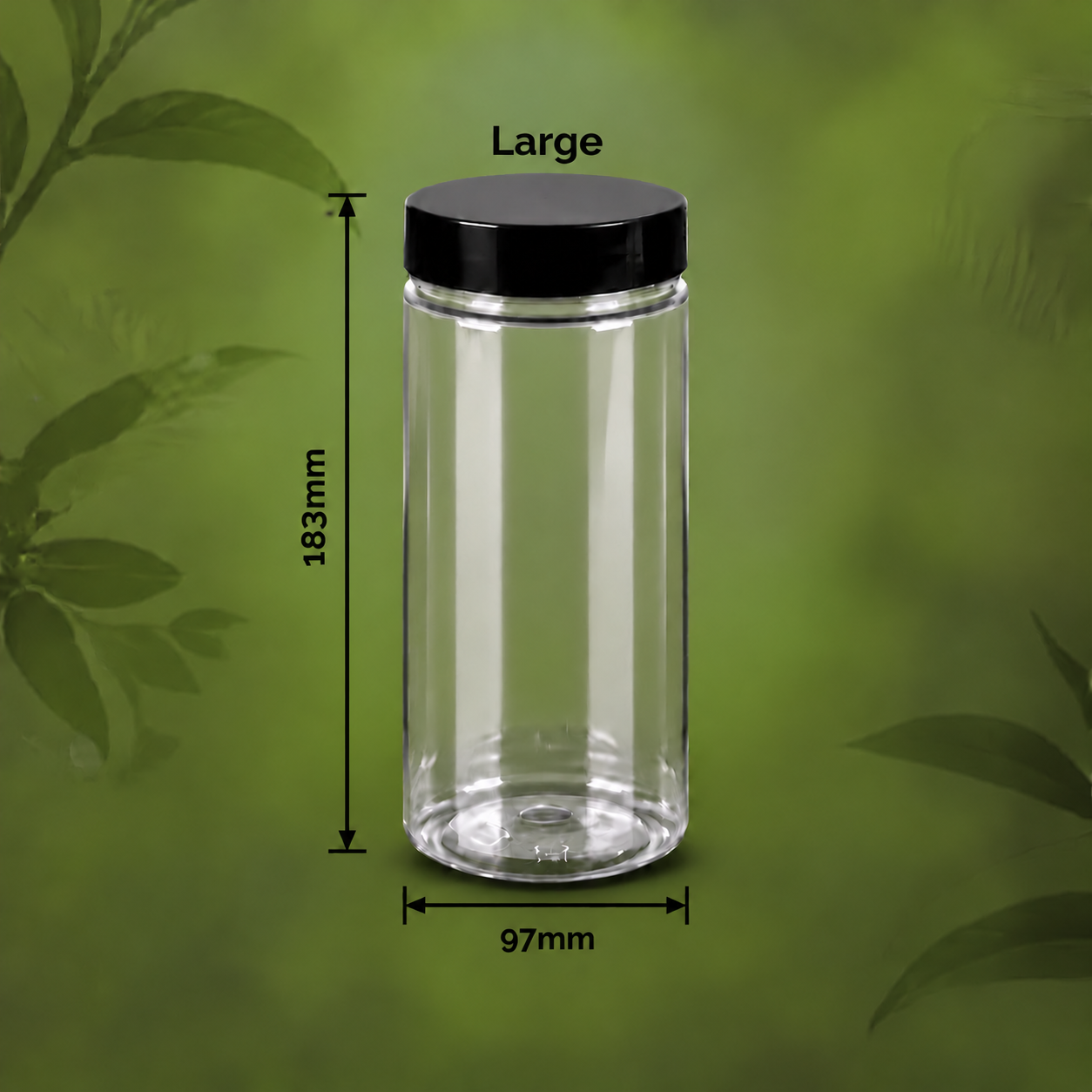 Transparent Jar (مضبوط پلاسٹک کے گول جار)