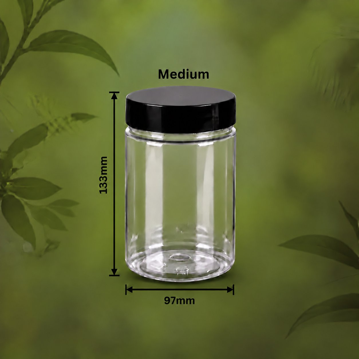 Transparent Jar (مضبوط پلاسٹک کے گول جار)