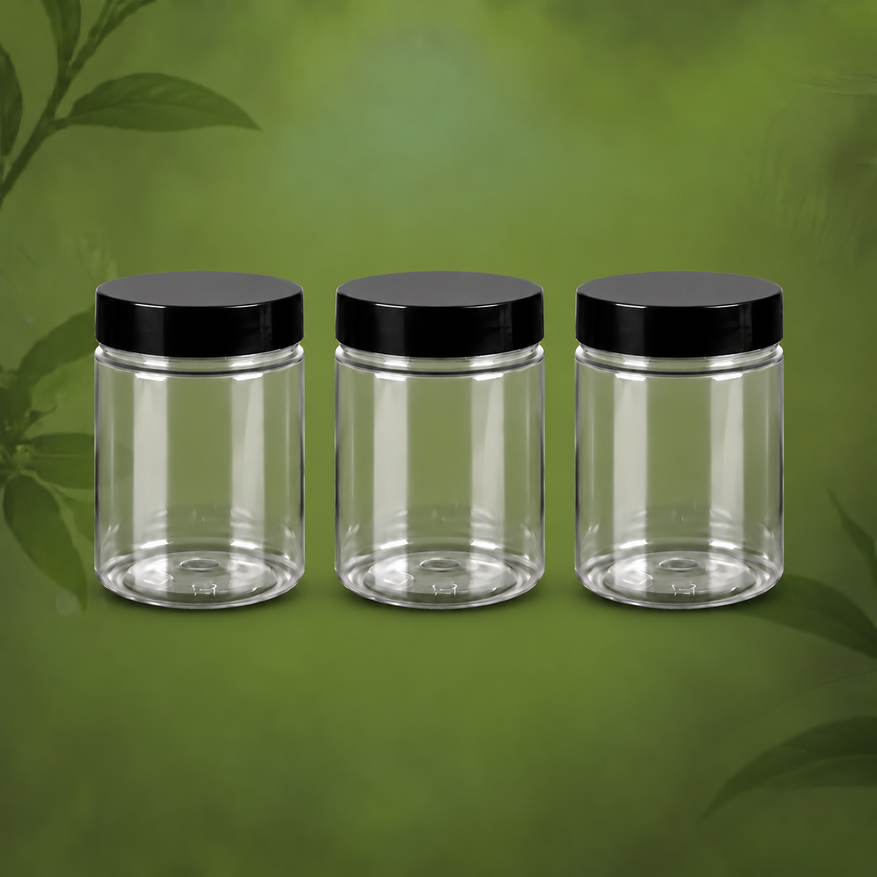 Transparent Jar (مضبوط پلاسٹک کے گول جار)
